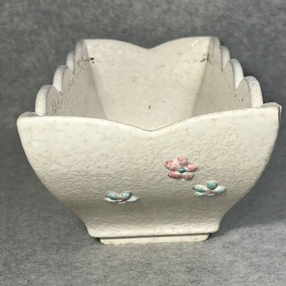 Vtg White‎ Hull Pottery Butterfly Planter Window Box MCM Centerpiece 1956 READ - Picture 9 of 16